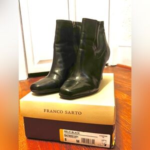 Franco Sarto Relic Black Ankle Boots Size 8